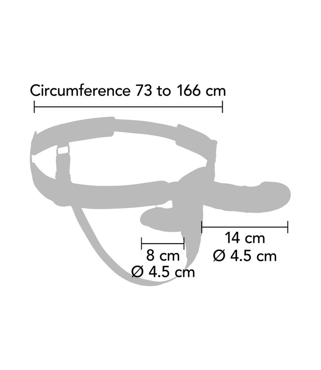 Double Vibrating Pleasure Penis Strapon Silicone 14 cm