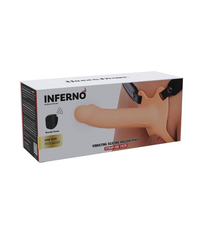 Hollow Penis Strapon Vibrating 18cm