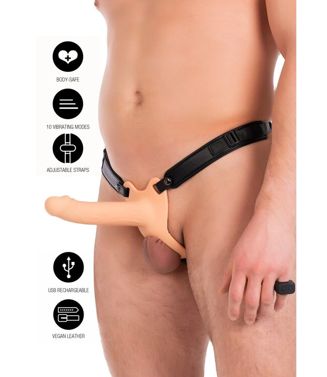 Hollow Penis Strapon Vibrating 18cm