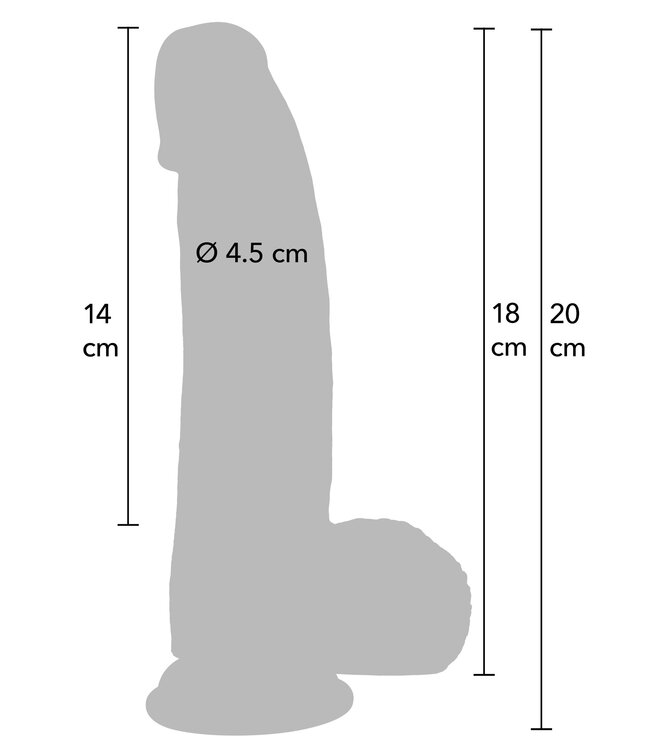 Realistic Dildo Liquid Silicone 18 cm