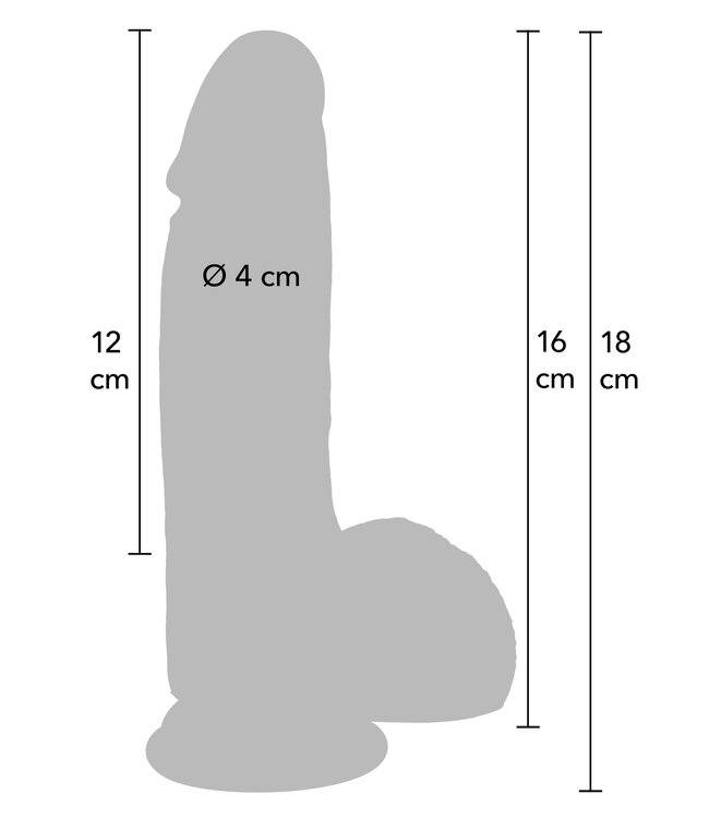 Realistic Dildo Liquid Silicone 16 cm