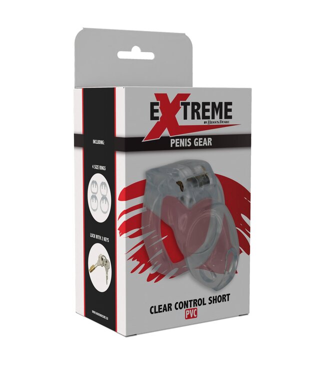 Clear Control Cock Cage Short