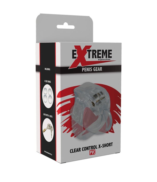 Clear Control Cock Cage X-Short