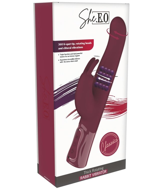 Rotating & Vibrating Thick Rabbit Vibrator