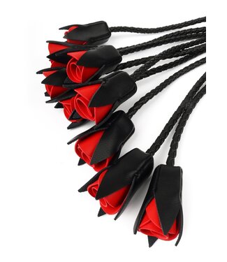 Genuine Leather Roses Whip