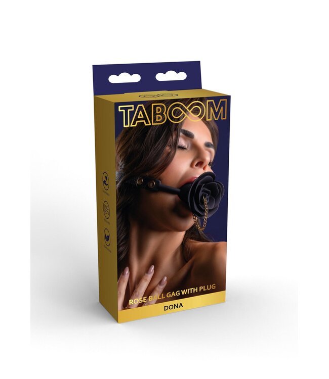 Rose Ball Gag with Plug
