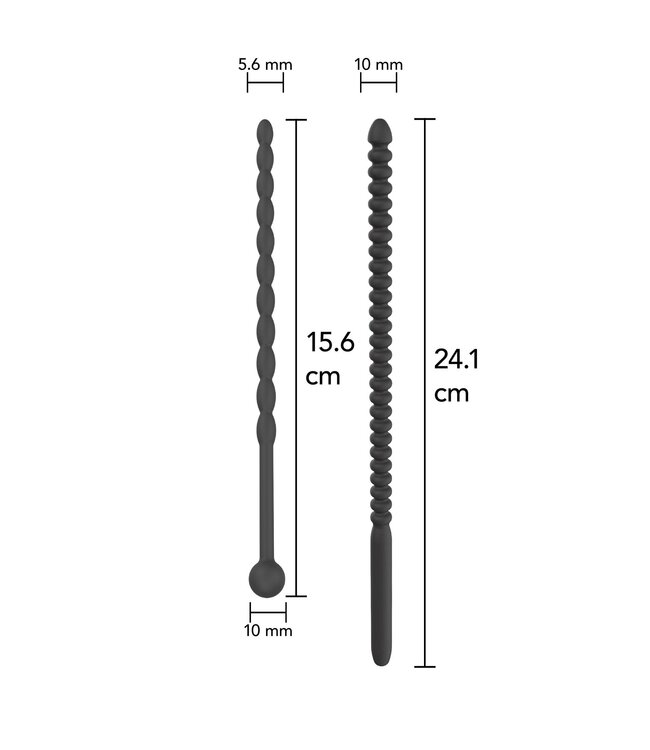 Ribbed Penis Dilator Set 2 pcs