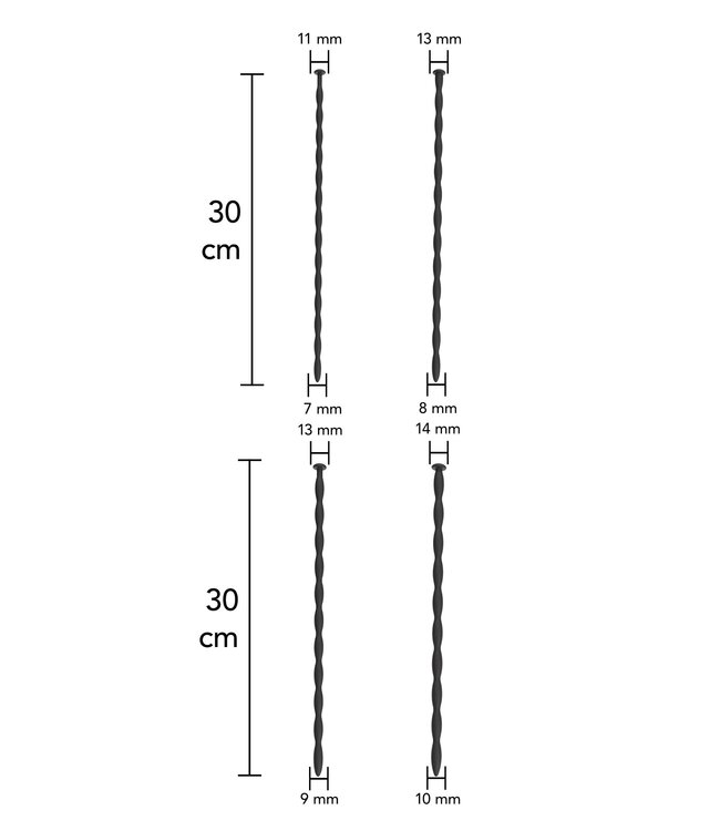Penis Dilator Set Large 4 pcs