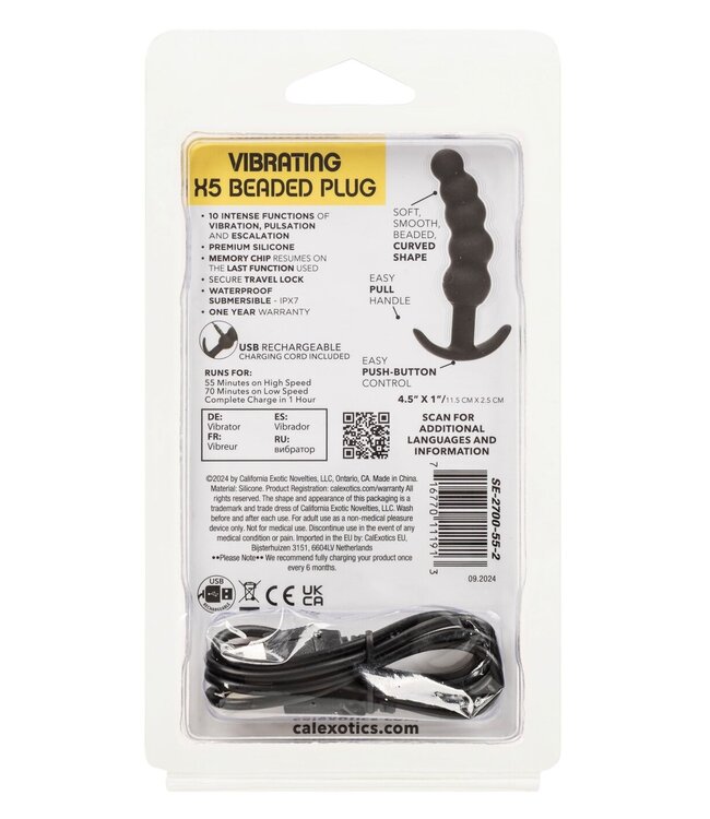 Vibrating X5 Beaded Plug