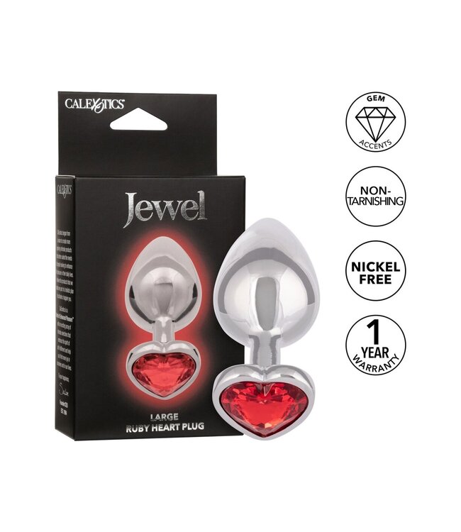 Jewel Large Ruby Heart Plug