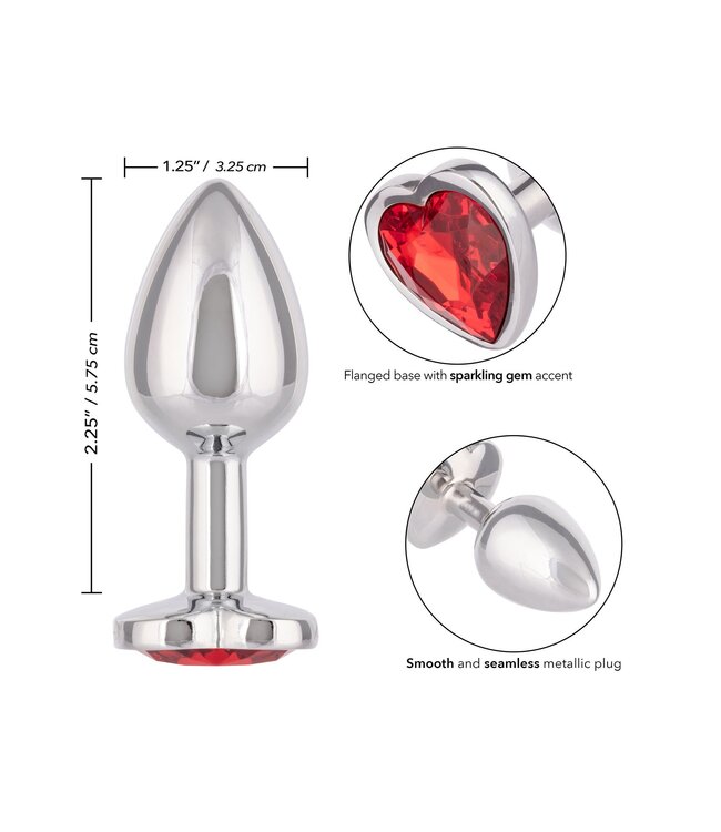 Jewel Small Ruby Heart Plug