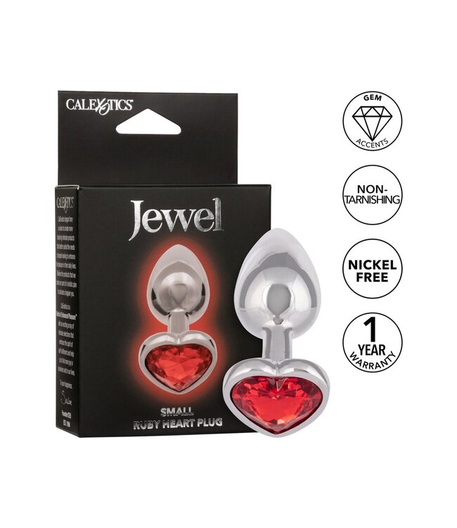 Jewel Small Ruby Heart Plug