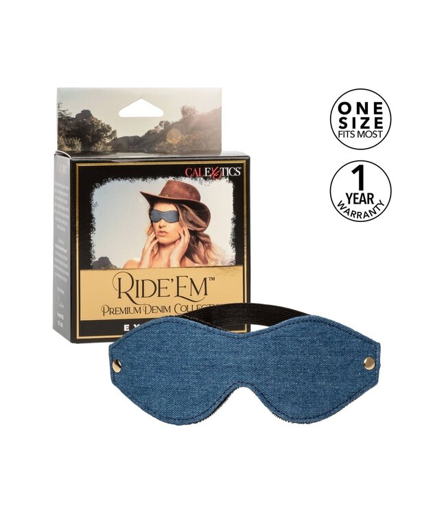 Ride Em Denim Eye Mask