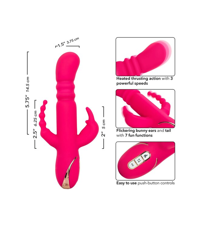 Heated Silicone Triple Rabbit
