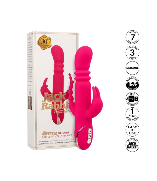 Heated Silicone Triple Rabbit