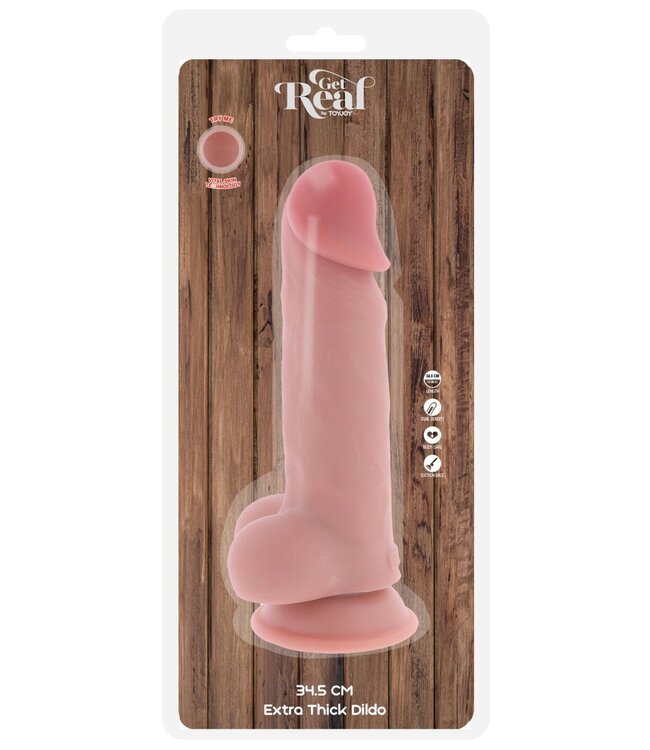 Deluxe Dual Density Thick Dildo TPE 34.5 cm