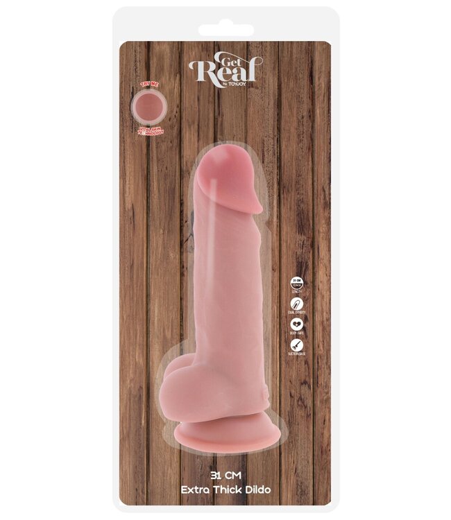 Deluxe Dual Density Thick Dildo TPE 31 cm