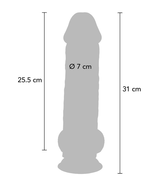 Deluxe Dual Density Thick Dildo TPE 31 cm