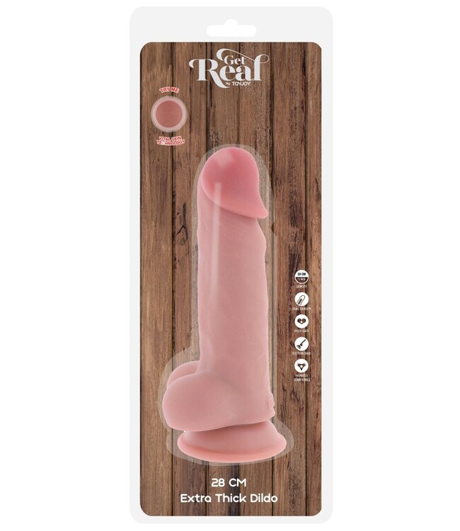 Deluxe Dual Density Thick Dildo TPE 28 cm