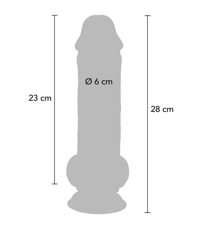 Deluxe Dual Density Thick Dildo TPE 28 cm