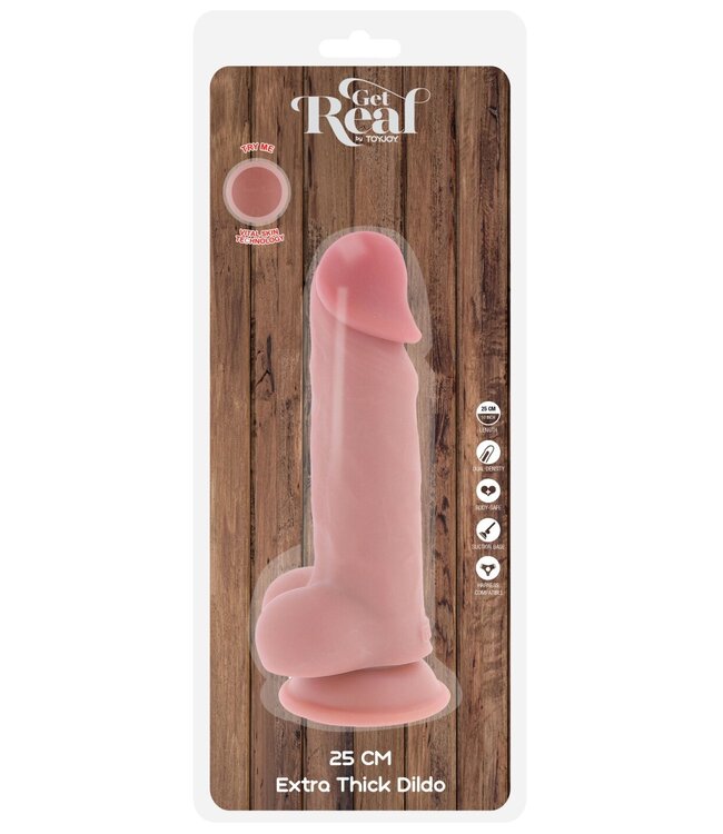 Deluxe Dual Density Thick Dildo TPE 25 cm