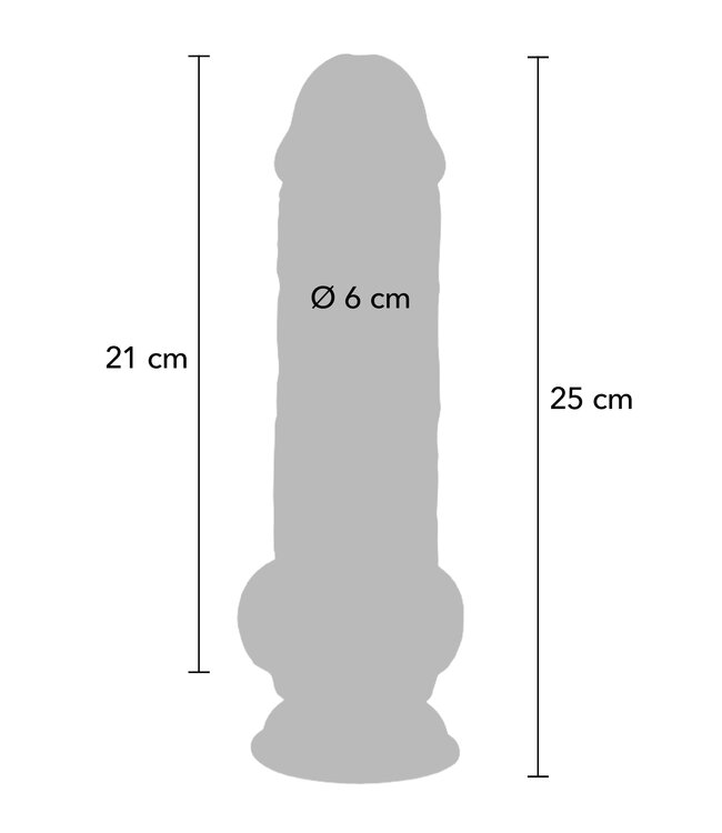 Deluxe Dual Density Thick Dildo TPE 25 cm