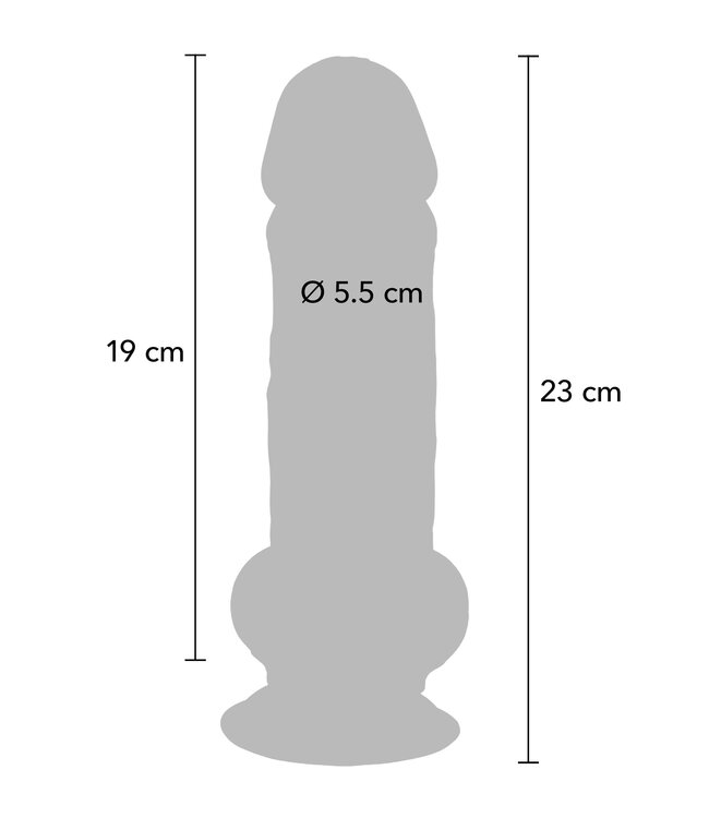 Deluxe Dual Density Thick Dildo TPE 23 cm