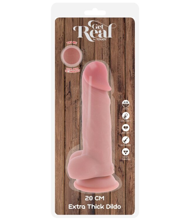 Deluxe Dual Density Thick Dildo TPE 20 cm