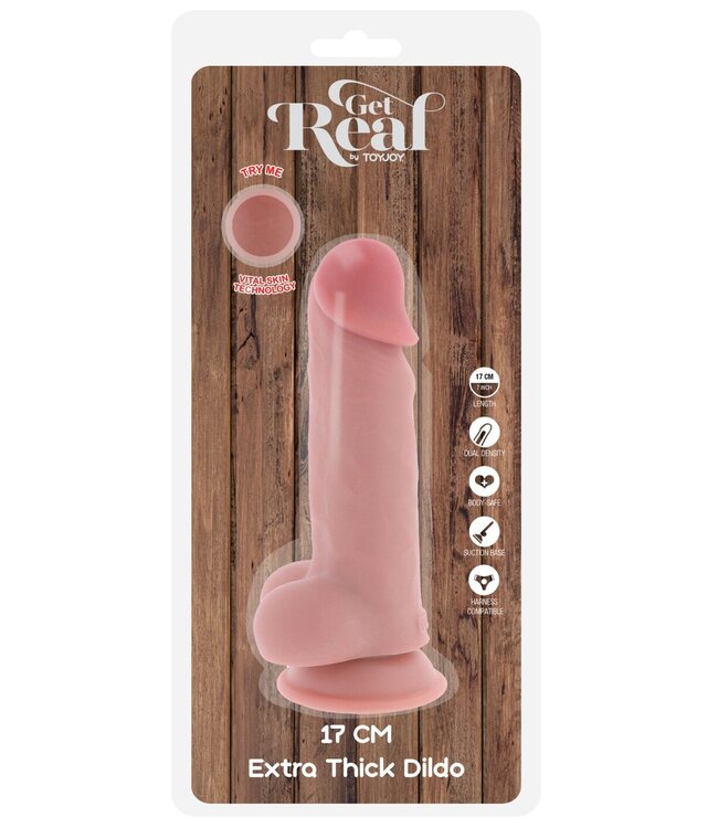 Deluxe Dual Density Thick Dildo TPE 17 cm