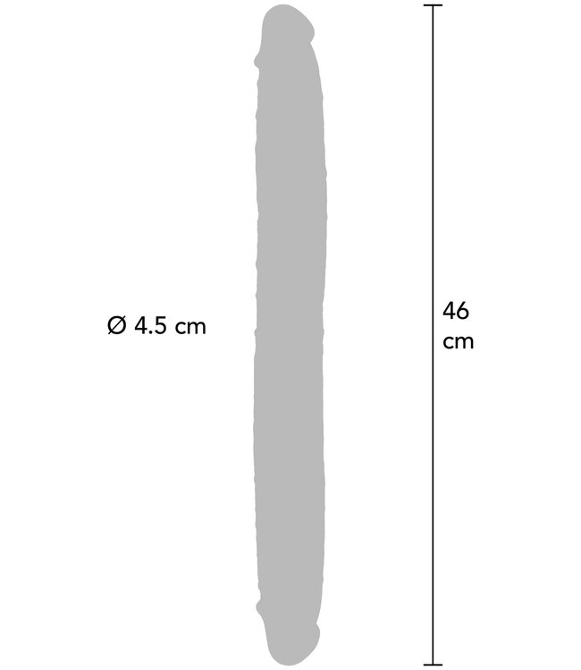 Foreskin Double Dong Silicone 46 cm