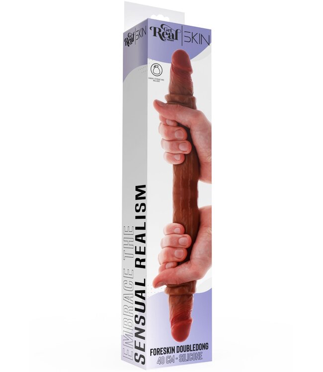 Foreskin Double Dong Silicone 40 cm