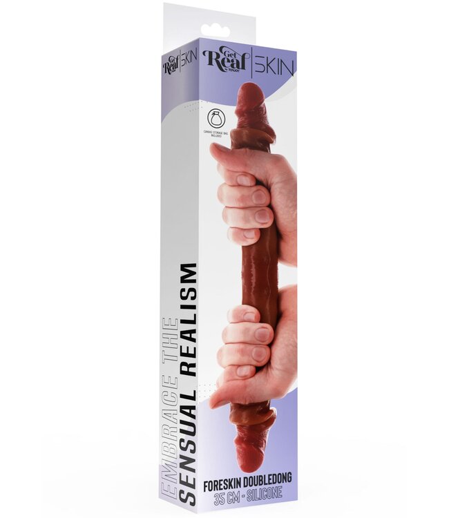 Foreskin Double Dong Silicone 35 cm