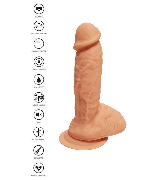 Rimba Naked Vibrating Dildo Silicone 17 cm
