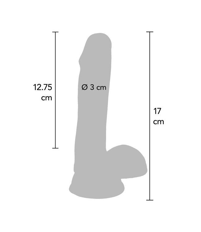 Dual Density Dildo TPE 17 cm