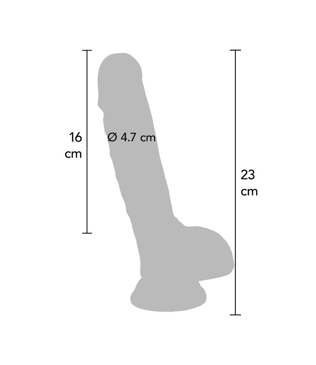 Dual Density Dildo TPE 23 cm