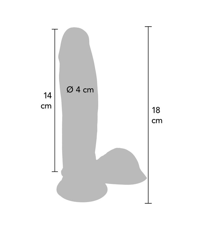 Dual Density Dildo TPE 18 cm