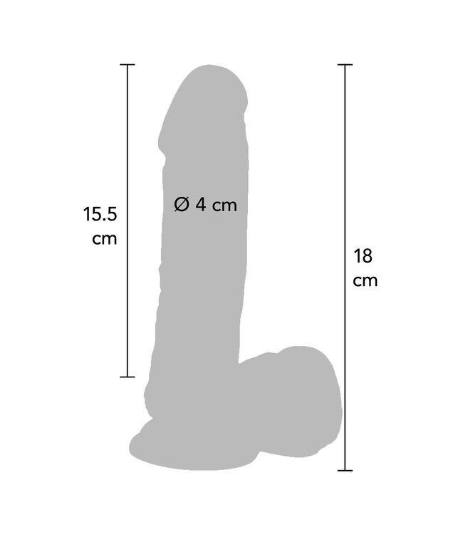 Vibrating Dildo PVC 18 cm