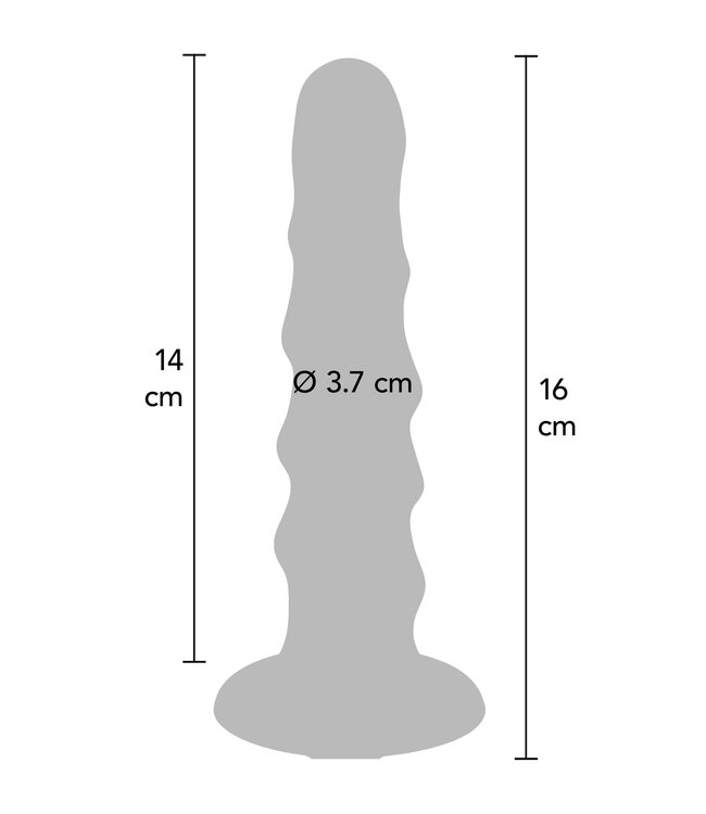Rimba Harness Dong Ribbed Silicone 16 cm