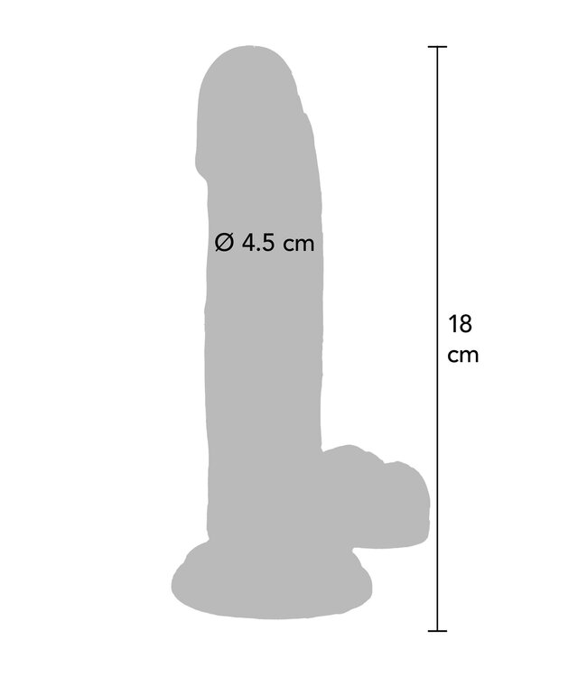 Rimba Clear Dildo TPE 18 cm