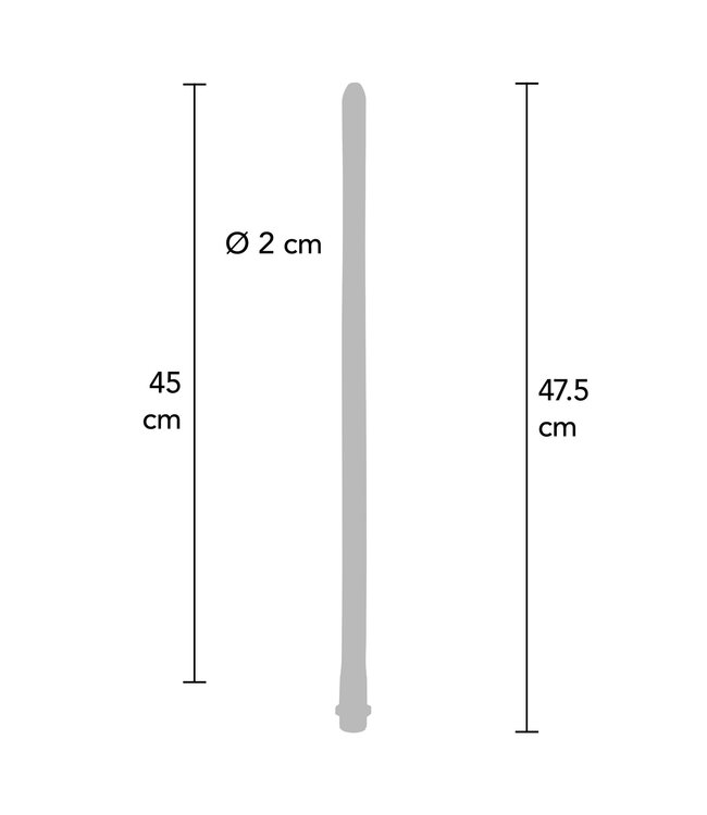 Rimba LoveToy - Aftrekbare dildo 20 cm (Ø 3,8 cm) - Zwart