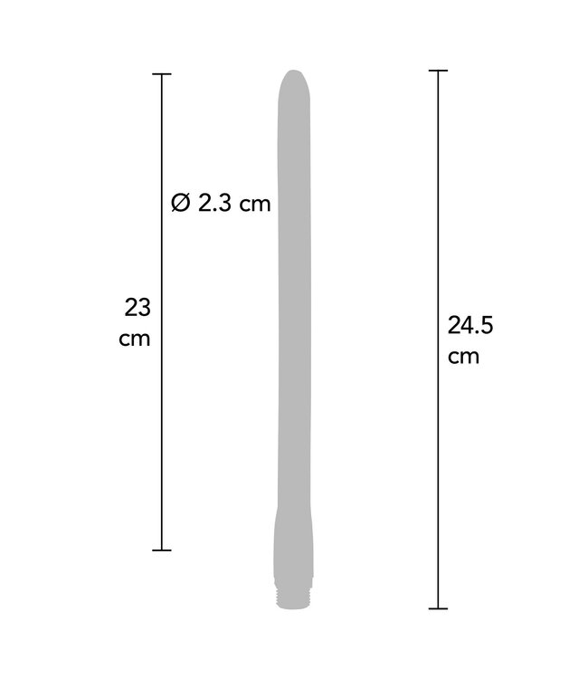Rimba LoveToy - Aftrekbare dildo 19,5 cm (Ø 3,7 cm) - Zwart