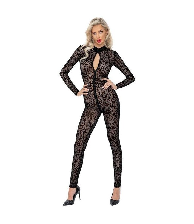 Noir Handmade Transparent Leopard Jumpsuit