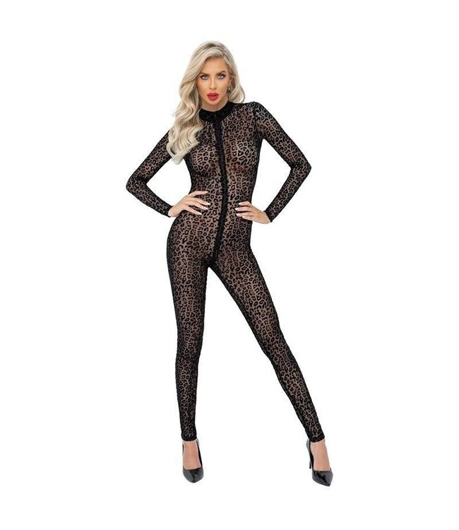 Noir Handmade Transparent Leopard Jumpsuit