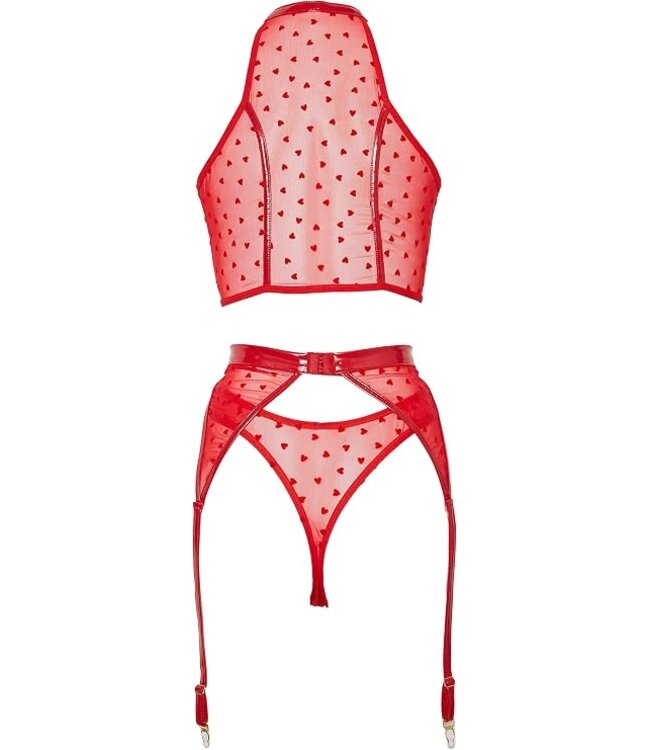 Forplay Forplay Womens I Heart You Lingerie Set Red