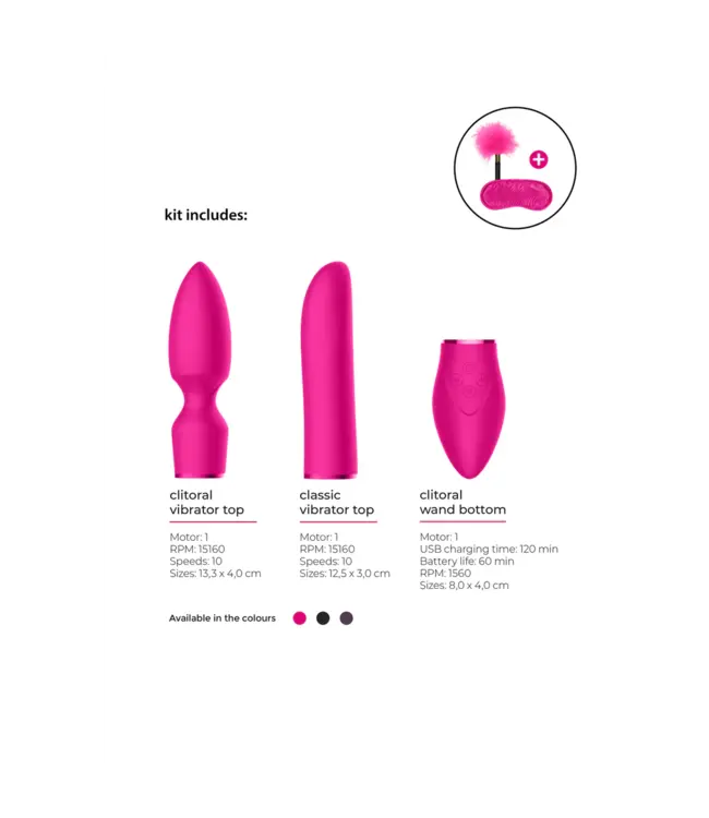 Switch Pleasure Kit #4 - Vibrator with Different Attachments