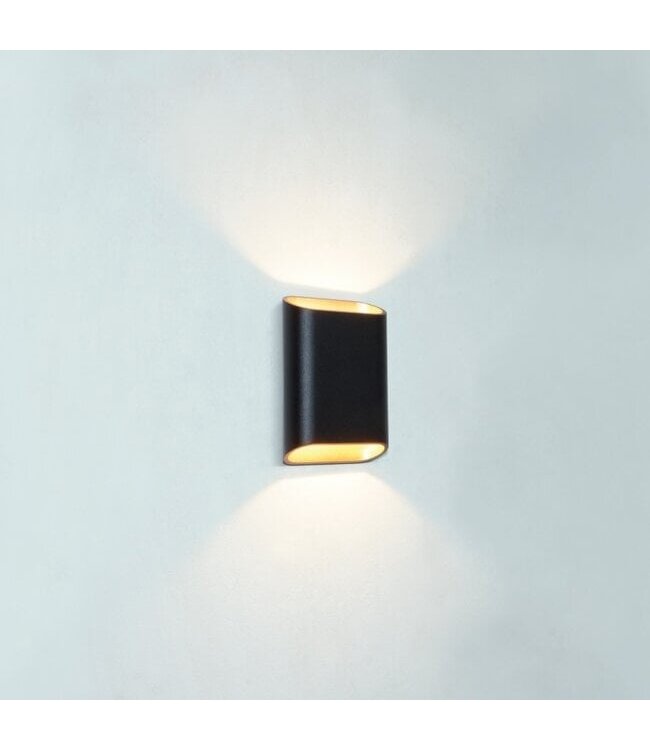 Artdelight Artdelight Moderne LED Wandleuchte Diaz S - Schwarz/Gold