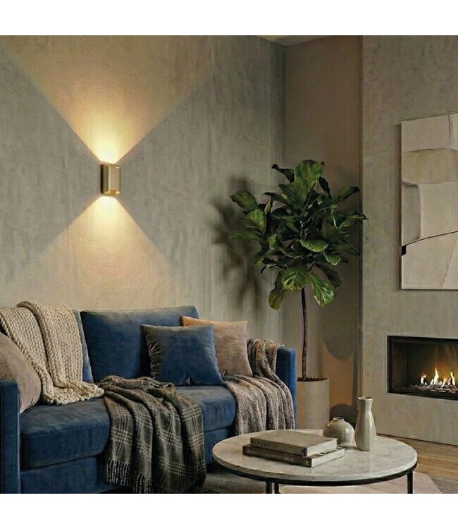 Artdelight Artdelight Moderne LED Wandleuchte Diaz S - Champagner