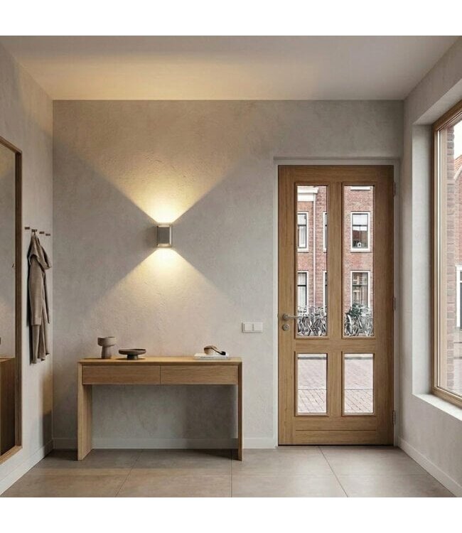 Artdelight Artdelight Moderne LED Wandleuchte Diaz S - Stahlgrau