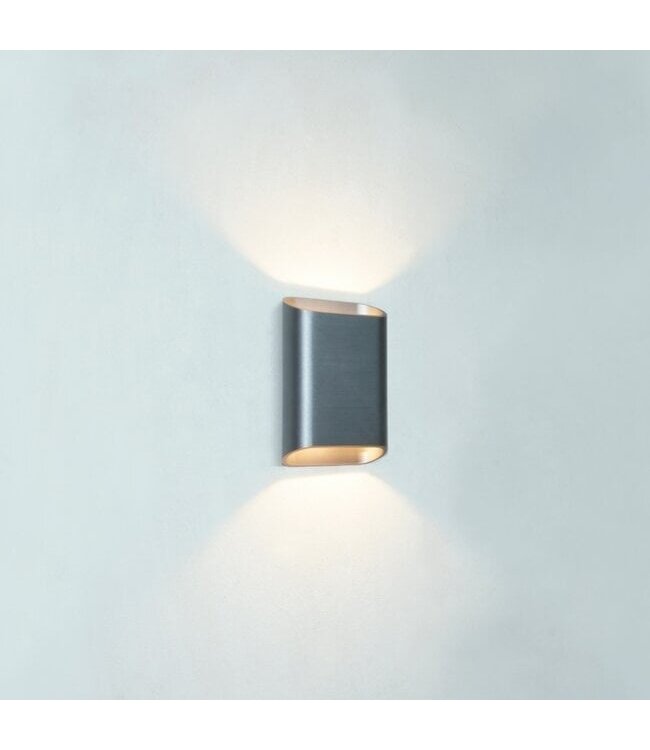 Artdelight Artdelight Moderne LED Wandleuchte Diaz S - Stahlgrau