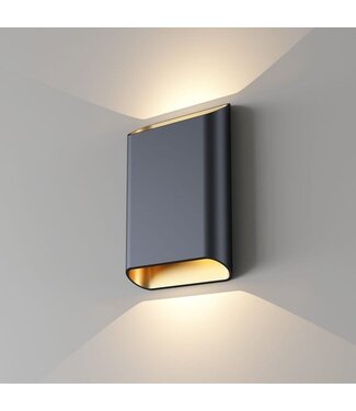 Artdelight LED Wandleuchte Diaz L - Schwarz/Gold